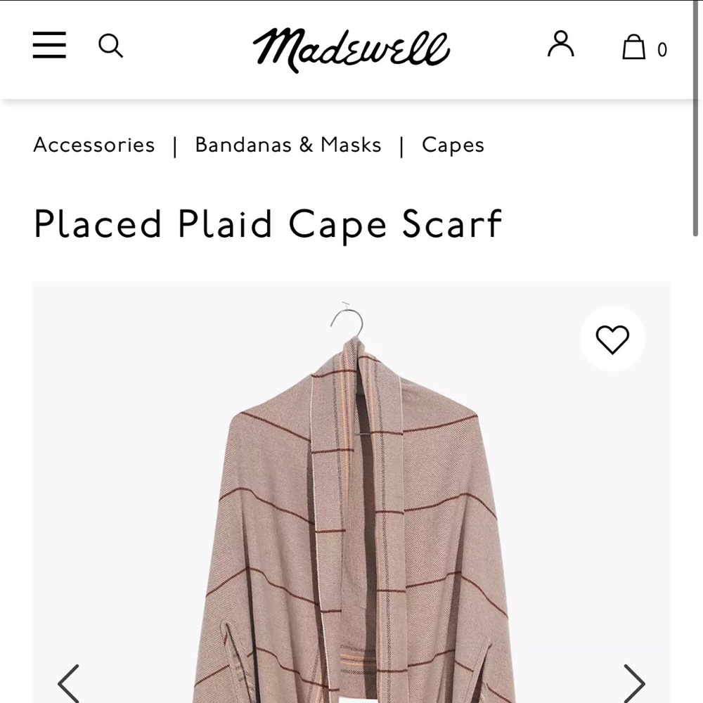 Plaid Cape Scarf
